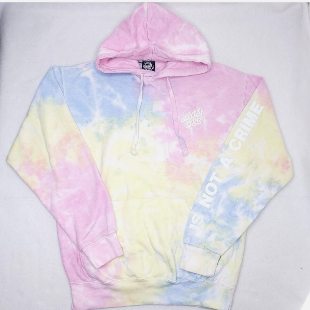 Santa Cruz “Skateboarding Is Not A Crime” Tie Dye Hoodie